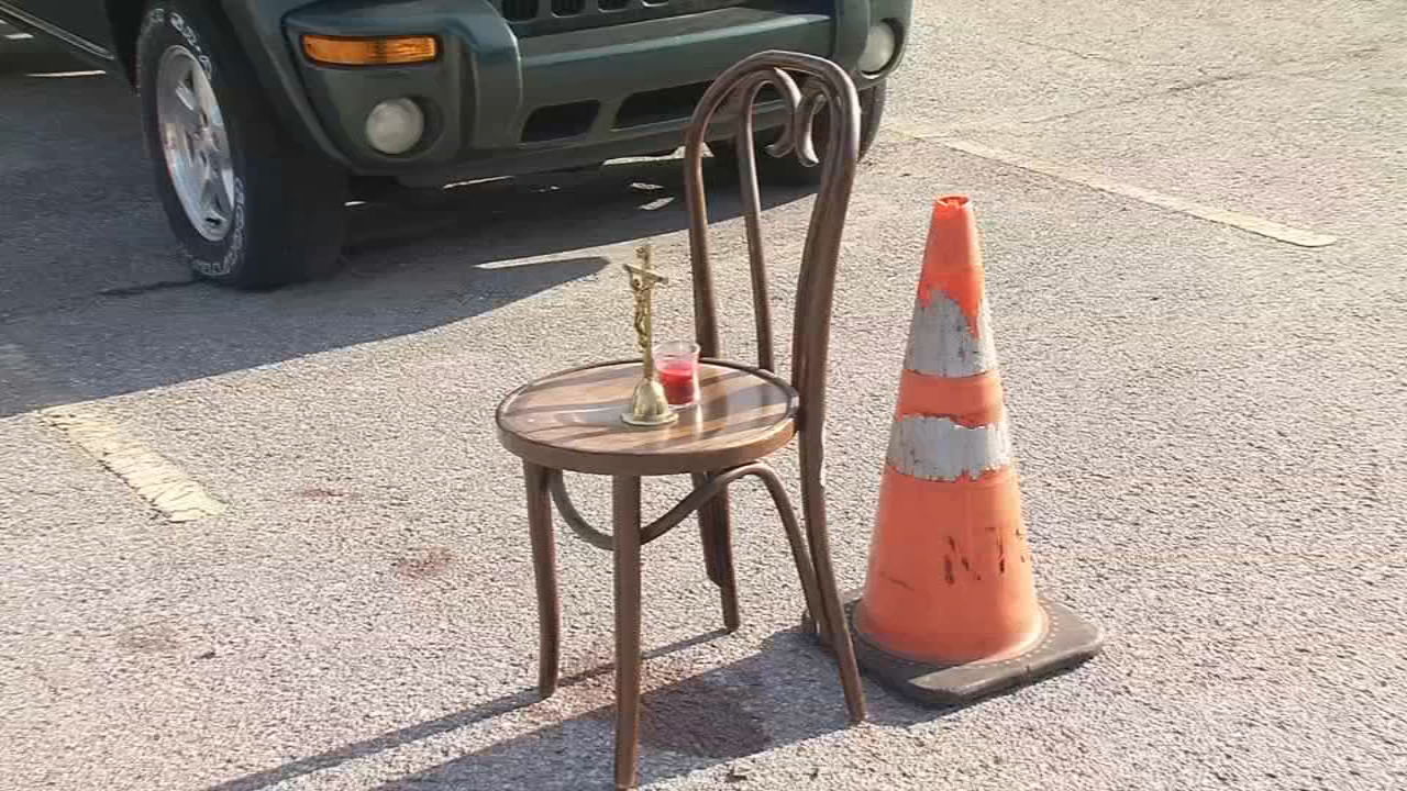 Memorial left at scene where man was shot by LMPD 4-9-19